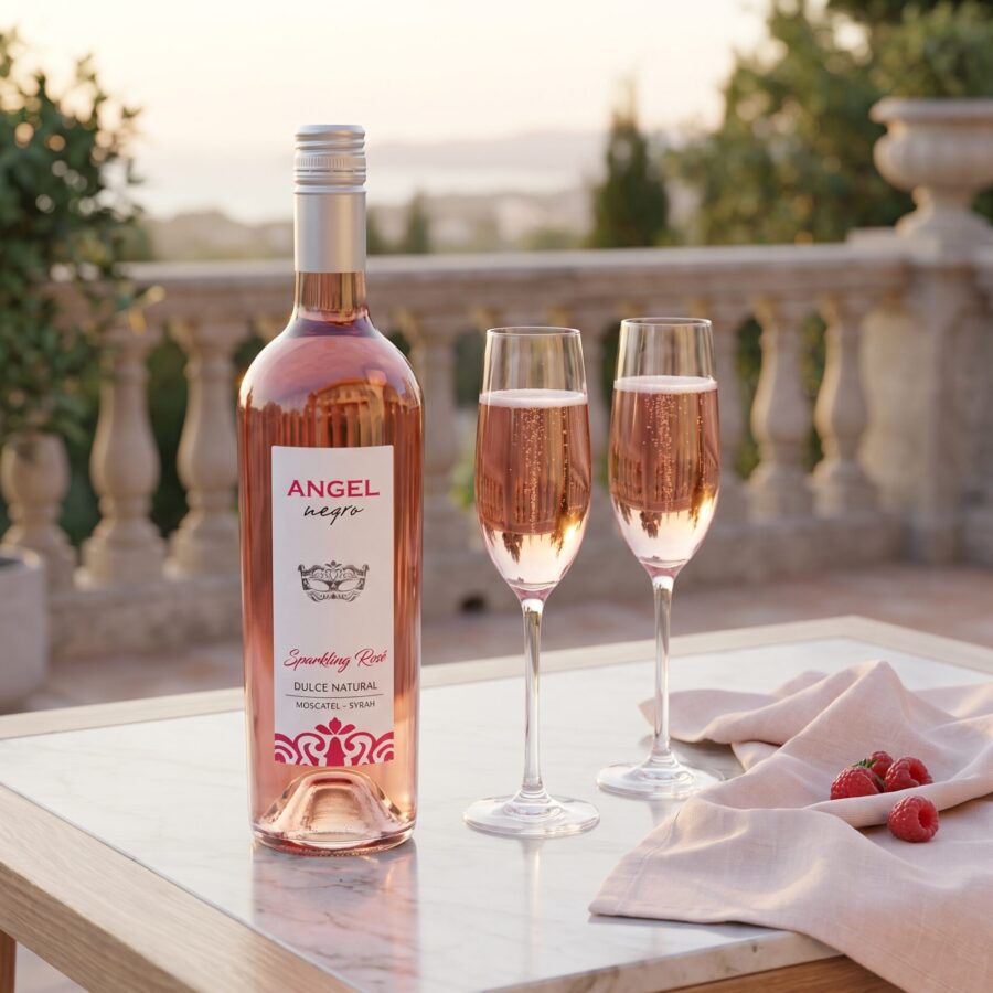 Ángel Negro Sparkling Rosé en escena